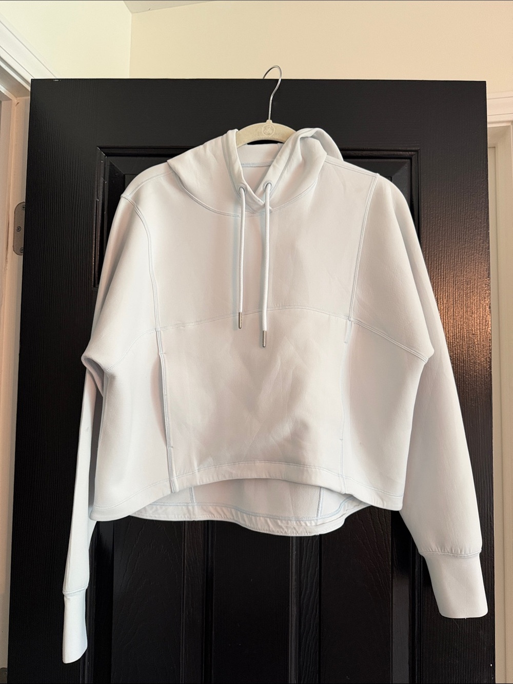 lululemon athletica Light Blue Cropped Hoodie